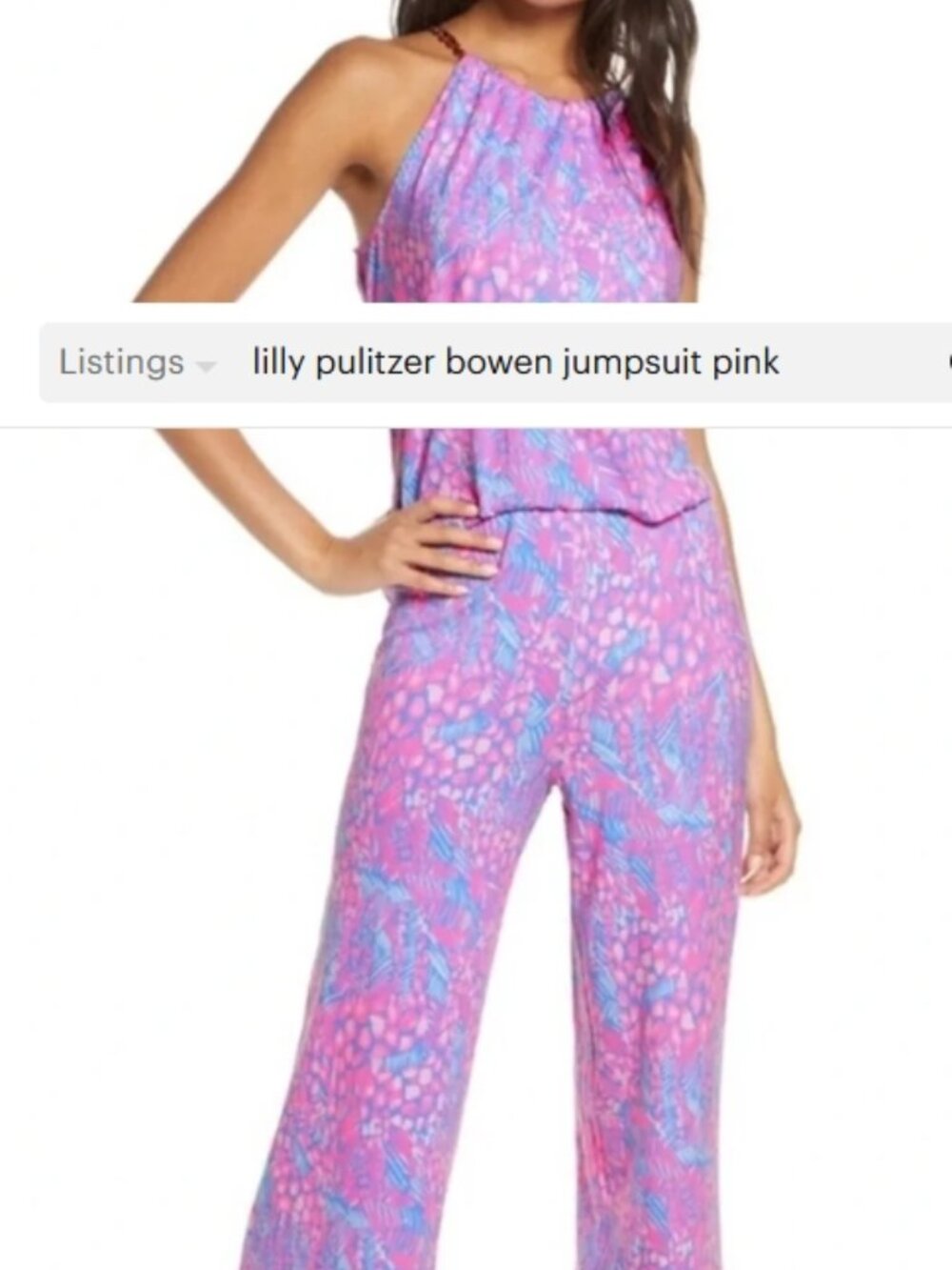 NWT Lilly Pulitzer Bowen Jumpsuit Pink Sorbet High Altitude SZ LARGE